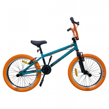 Велосипед BMX Tech Team GOOF 2024 бирюзово-оранжевый