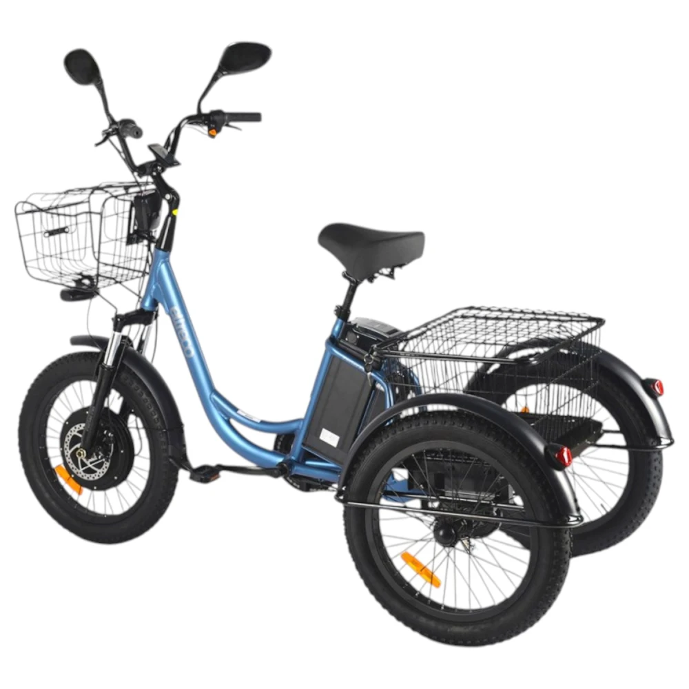 Электровелосипед электротрицикл Eltreco Porter Fat 700 Синий-матовый 3